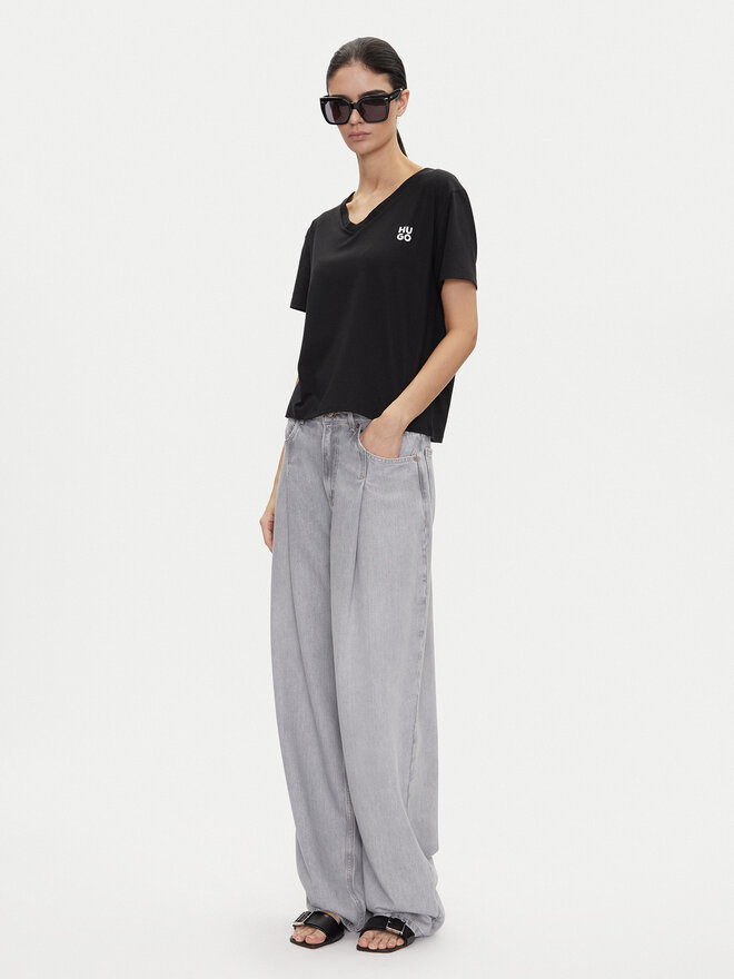 HUGO HUGO Camiseta Nika_T-Shirt 50540046 Negro Regular Fit