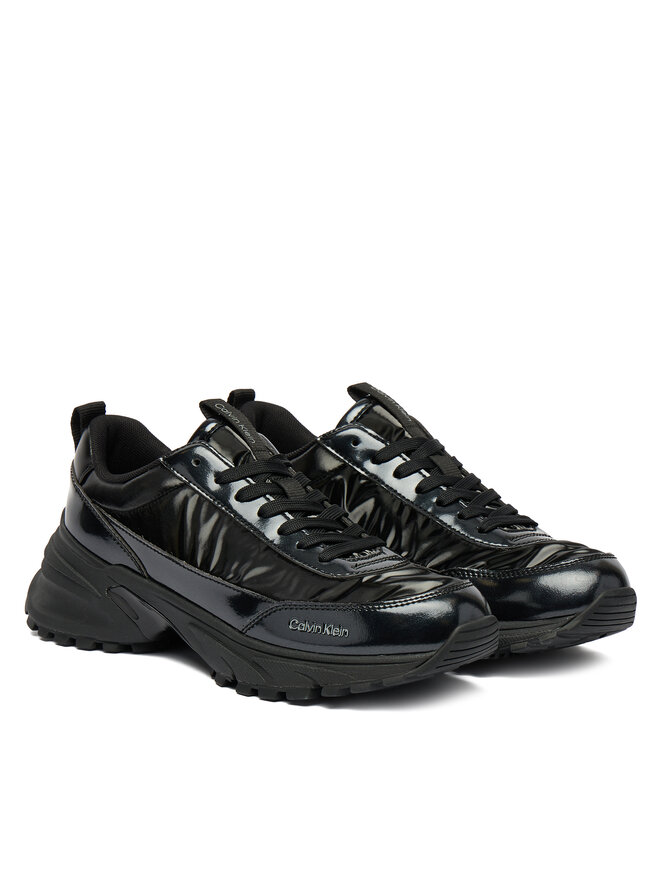 Calvin Klein Сникърси Calvin Klein Hike Runner Lace Up Pearl Ny YW0YW02043 Черен