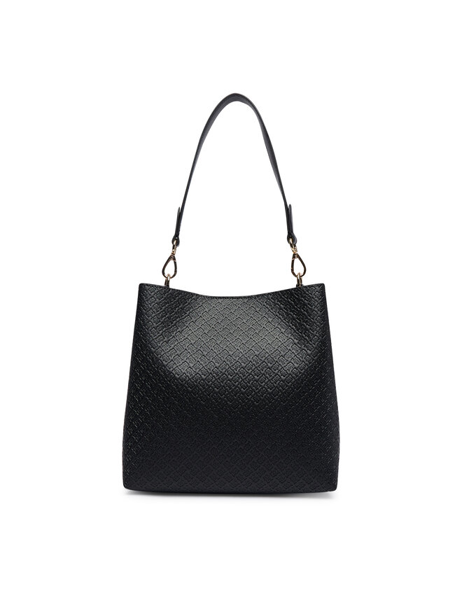 Tommy Hilfiger Handtasche Tommy Hilfiger Th Icon Shoulder Bag Mono AW0AW19000 Schwarz