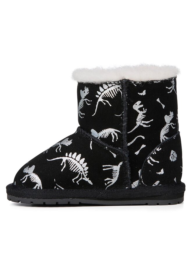 EMU Australia Hótaposó EMU Australia Toddle Reflective Dino B12966 Fekete