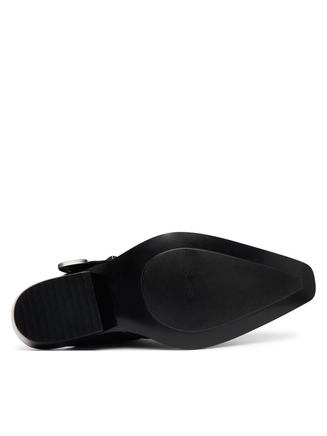 Tommy Jeans Pantoletten Tommy Jeans Archive Cowboy Mule Leather EN0EN03063 Schwarz