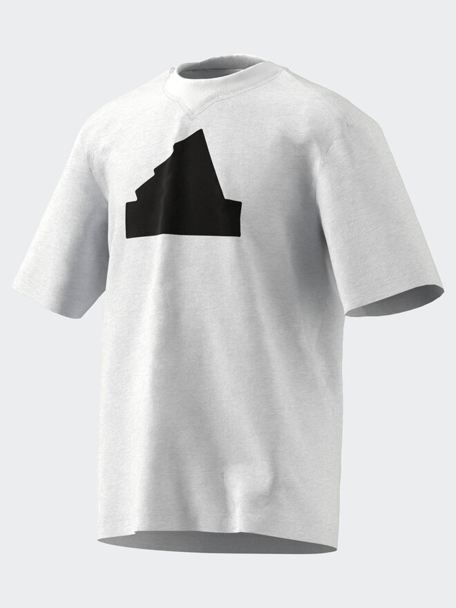 adidas adidas Marškinėliai Future Icons Logo Piqué T-Shirt IK9328 Balta Loose Fit
