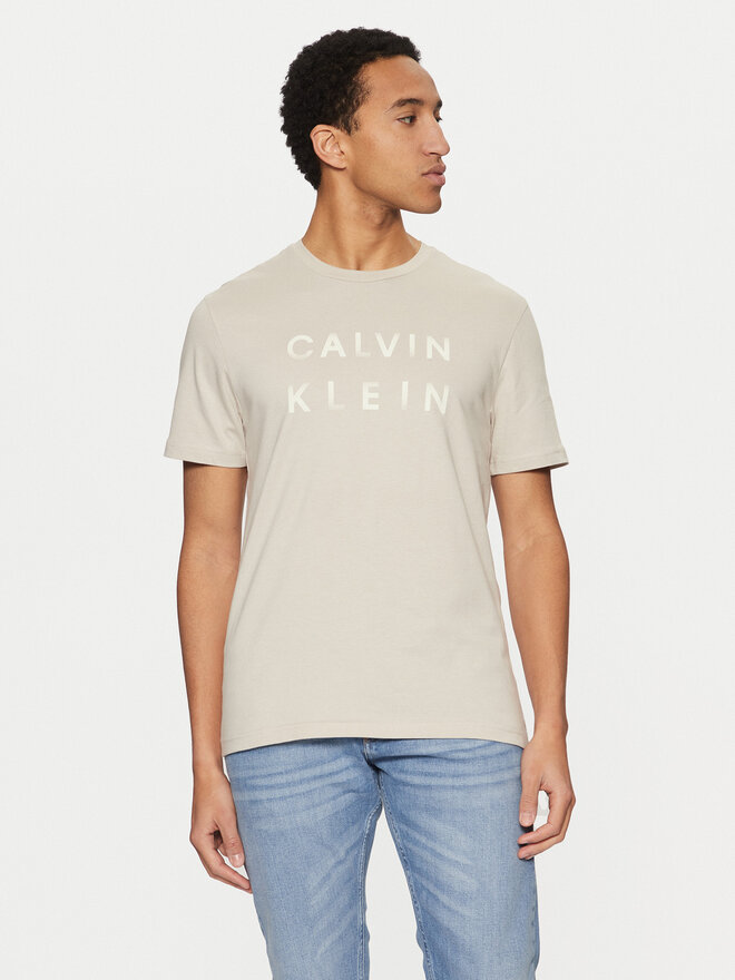 Calvin Klein Calvin Klein Camiseta K10K114156 Beis Regular Fit