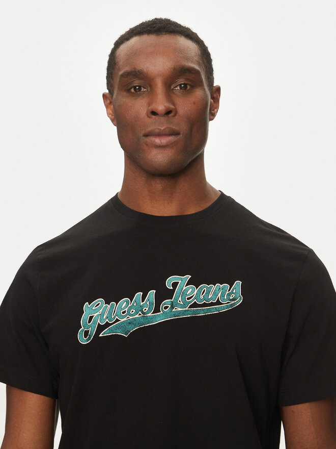 Guess Jeans Guess Jeans Póló M5GI54 K8FQ4 Fekete Regular Fit