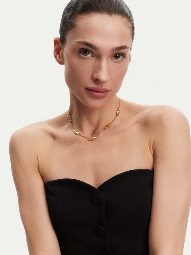 Guess Náhrdelník Guess JUBN05 182JW Zlatá