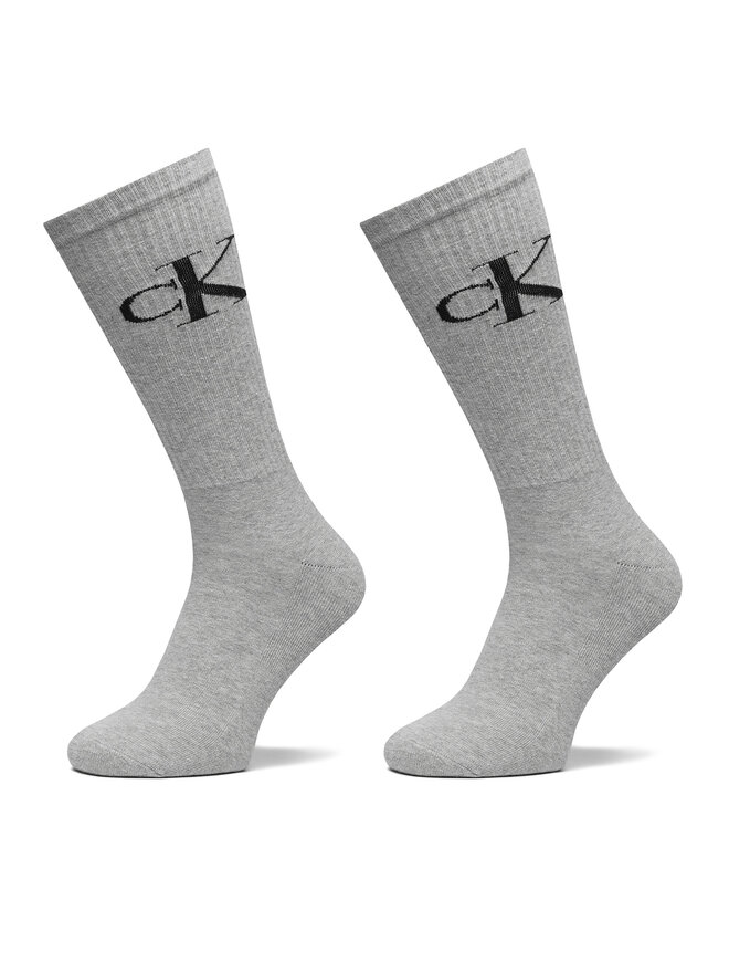 Calvin Klein Jeans 2er-Set hohe Herrensocken Calvin Klein Jeans 701228802 Grau