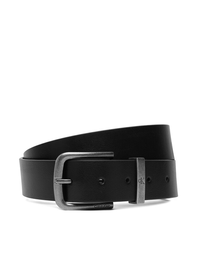 Calvin Klein Gürtel Calvin Klein Seasonal Logo Tumbled 35Mm Fixed LV04D7128G Schwarz