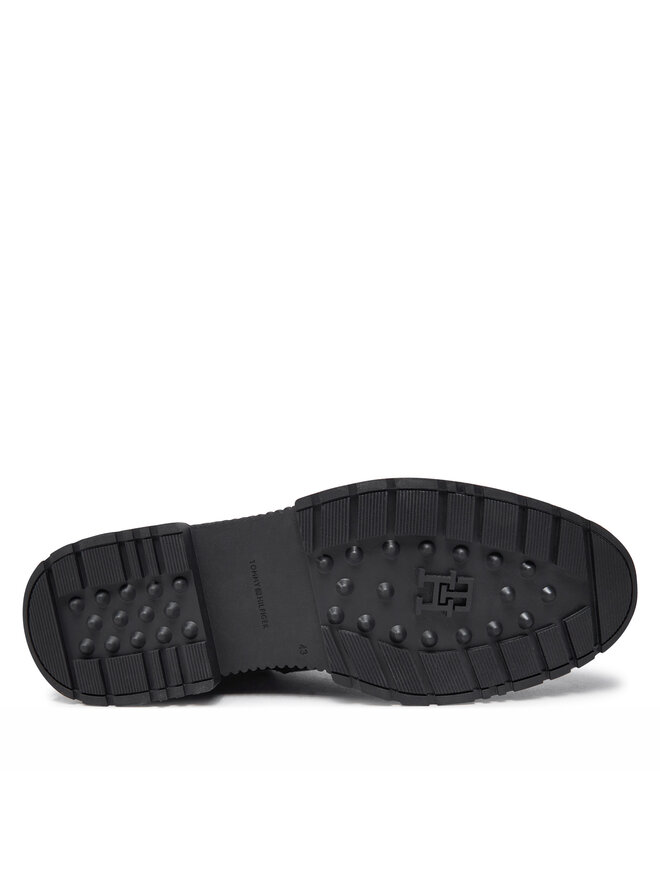 Tommy Hilfiger Čižmy Tommy Hilfiger Comfort Tl Texture Lth Boot FM0FM05182 Čierna