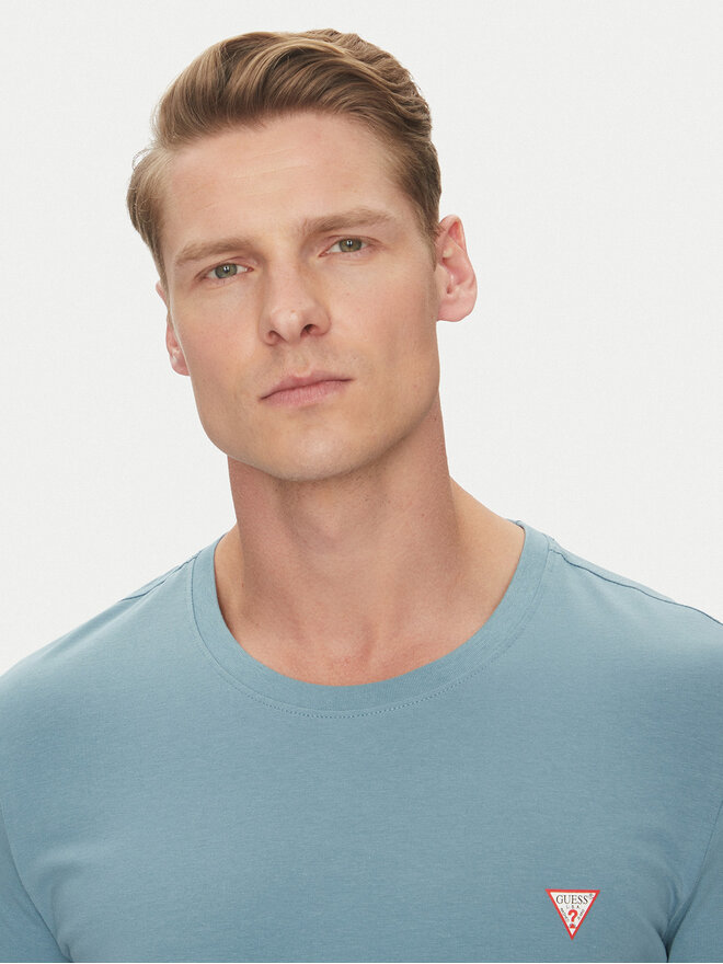 Guess Guess Marškinėliai M2YI24 J1314 Mėlyna Slim Fit