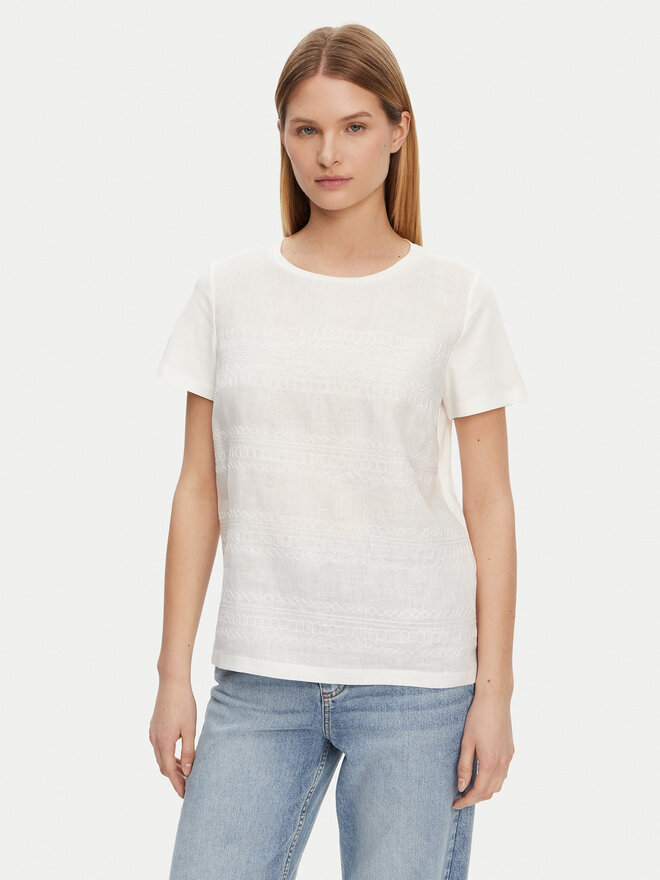 Weekend Max Mara Weekend Max Mara Marškinėliai Bondeno 2515941112 Balta Regular Fit