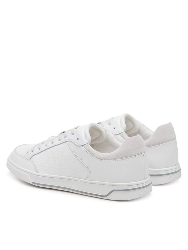 Calvin Klein Снікерcи Calvin Klein Low Top Lace Up Lth Mono HM0HM01756 Білий