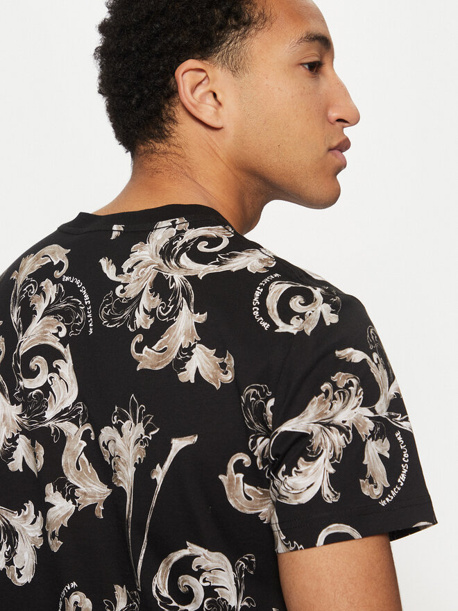 Versace Jeans Couture Versace Jeans Couture Футболка 78GAH6S0 Чорний Slim Fit