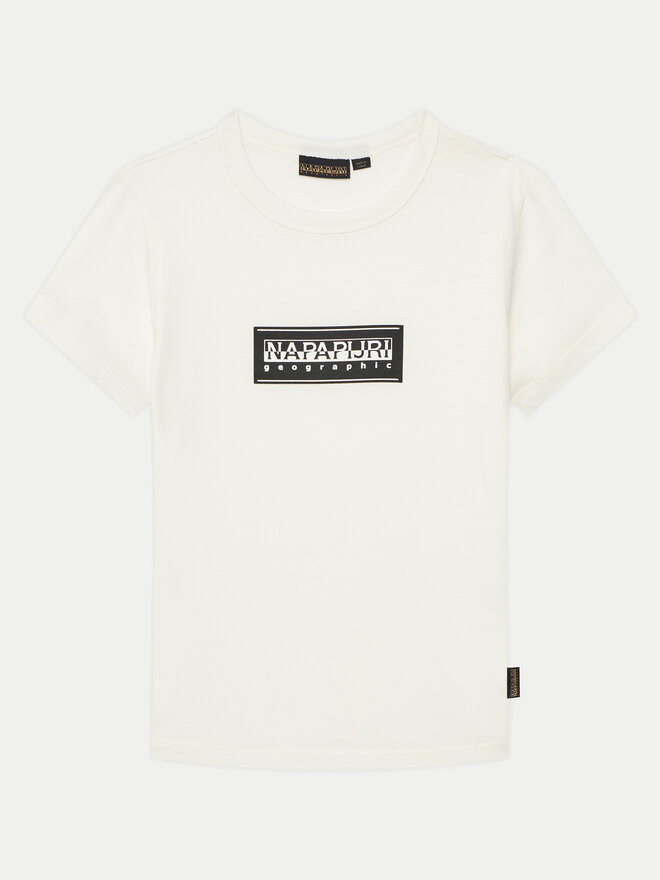 Napapijri Napapijri T-Shirt Chamois NP0A4ILE S Λευκό Regular Fit