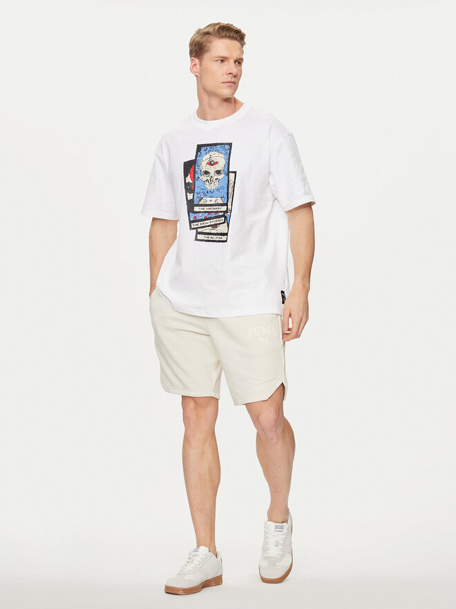 Puma Puma Футболка Hoops Deck 624776 Білий Regular Fit