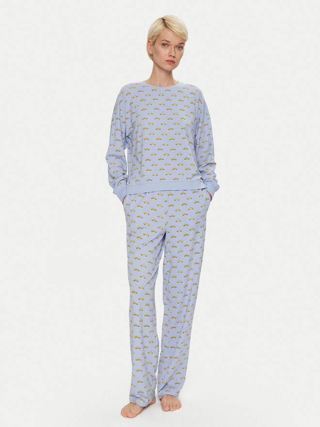 DKNY DKNY Pijama YI80030 Celeste Relaxed Fit