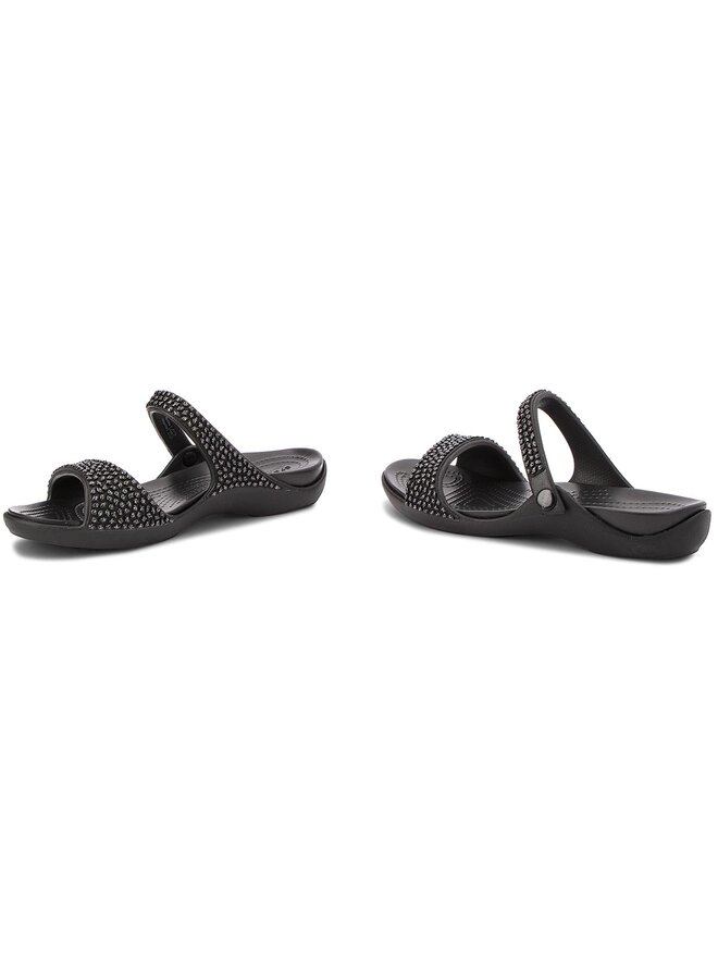 Pantoletten Crocs Cleo V Diamante Sandal W 205102 Schwarz eschuhe