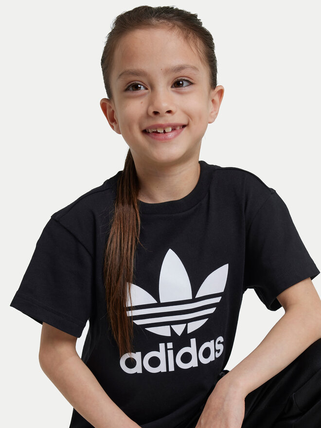 adidas adidas Marškinėliai adicolor Trefoil IY2385 Juoda Regular Fit