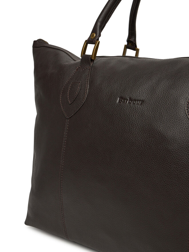 Barbour Сумка Barbour Leather Medium Travel Explorer UBA0008BR91 Коричневий