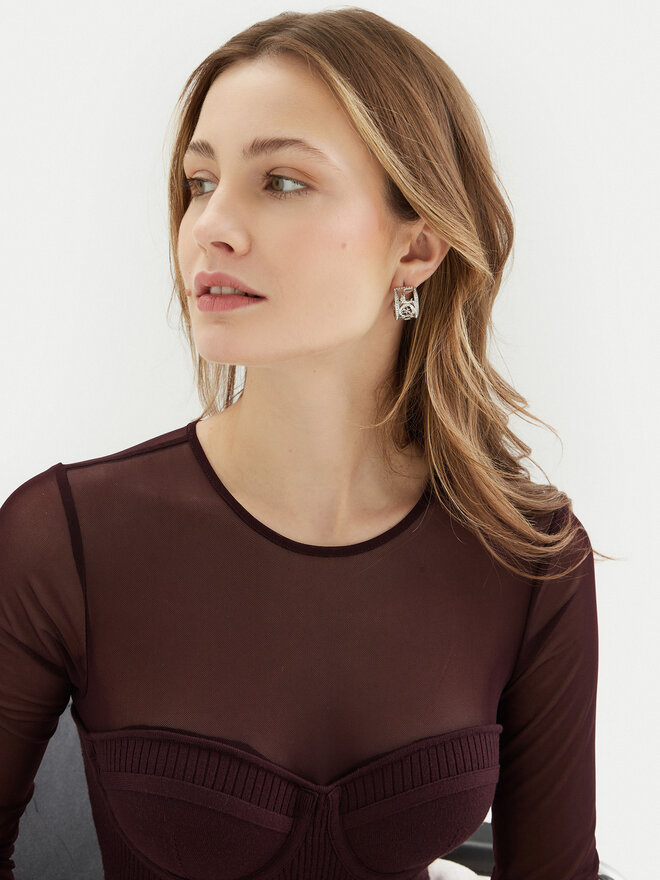 Guess Náušnice Guess JUBE05 036JW Strieborná