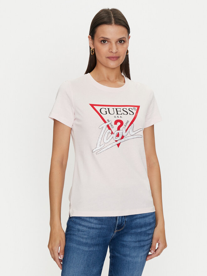 Guess Guess Camiseta Icon W4YI32 I3Z14 Rosa Regular Fit
