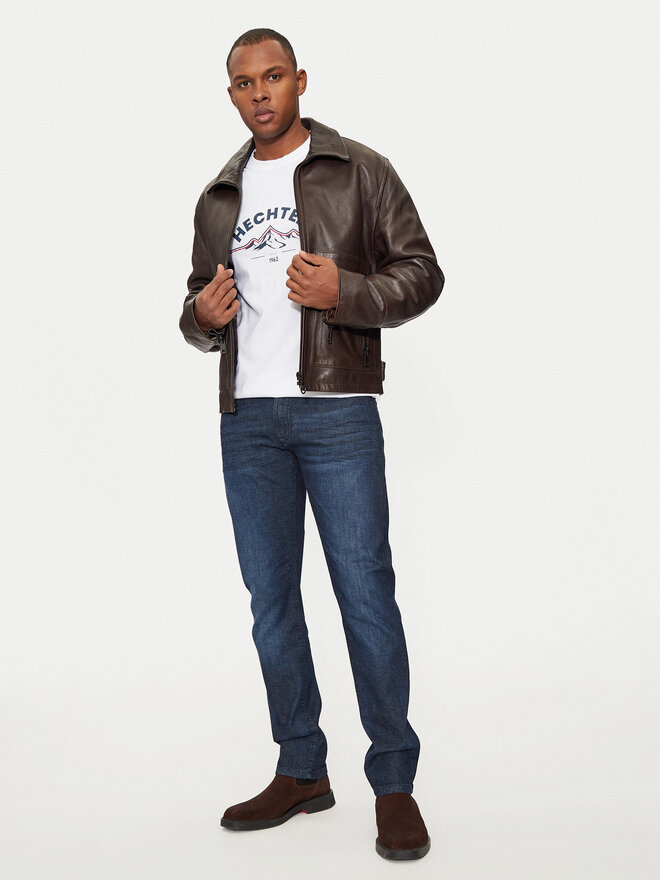 Hechter Paris Hechter Paris T-Shirt 75014 142919 Λευκό Regular Fit