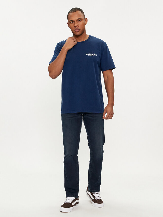 Wrangler Wrangler Marškinėliai Graphic 112350530 Tamsiai mėlyna Regular Fit