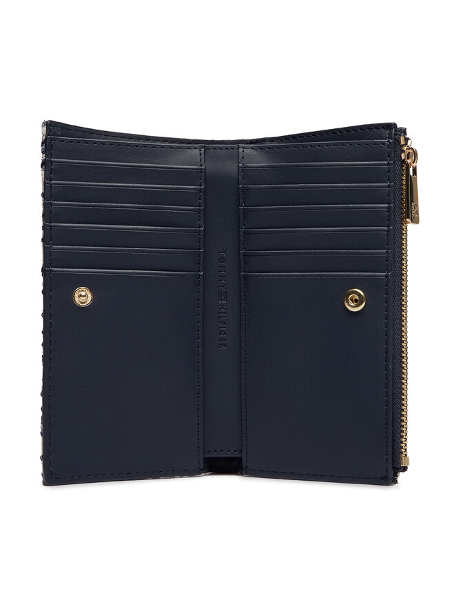 Tommy Hilfiger Geldbörse Tommy Hilfiger Th Icon Long Bifold Jacquard AW0AW19003 Blau