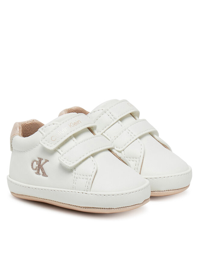 Calvin Klein Jeans Sneakersy Calvin Klein Jeans Low Cut Velcro V0A9-82005-1582 Biały