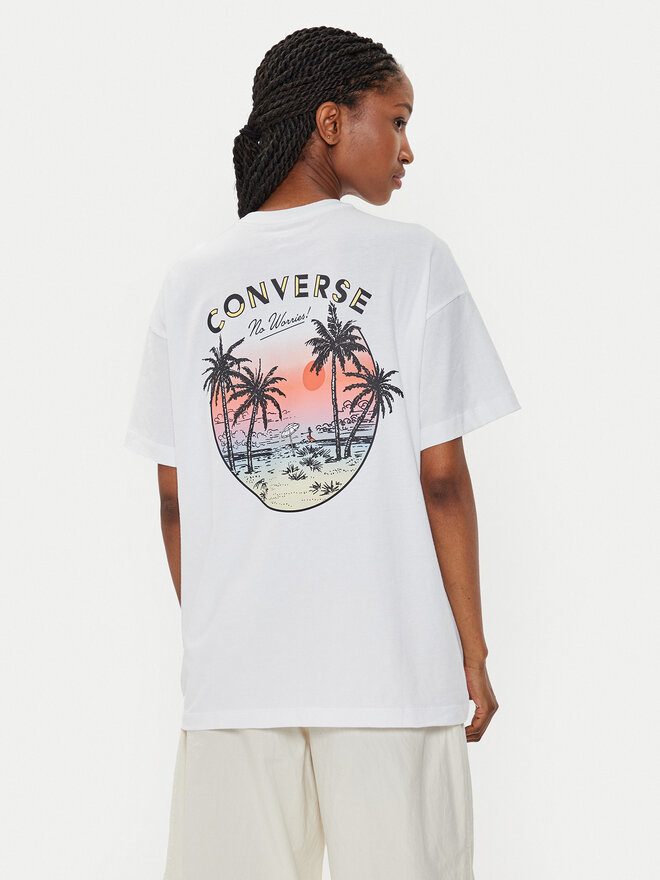 Converse Converse Футболка W Beach Scenentee 10026378-A01 Білий Regular Fit