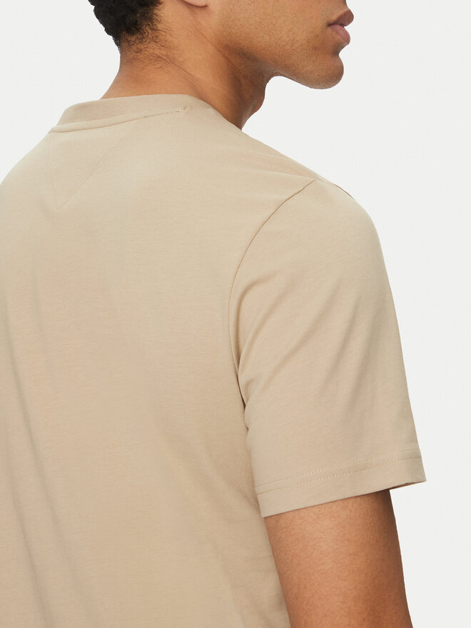 Tommy Hilfiger Tommy Hilfiger T-Shirt Flag Box MW0MW38636 Μπεζ Regular Fit