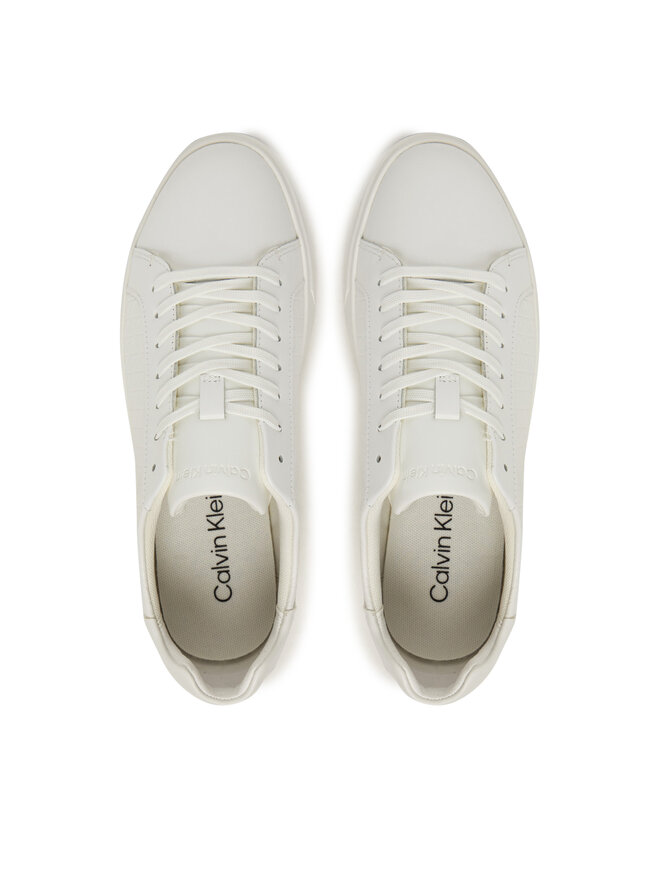 Calvin Klein Sneakers Calvin Klein Low Pro Cups Lace Up Lth Aop HW0HW02817 Weiß
