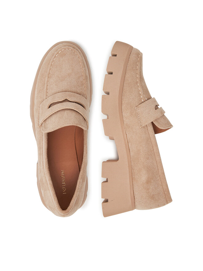 DeeZee Loafersy DeeZee 8-124-1 Beżowy