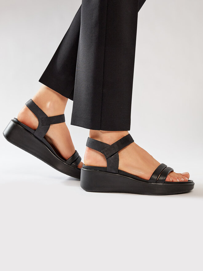 ECCO Sandály ECCO Flowt Wedge Lx W 27330351052 Černá