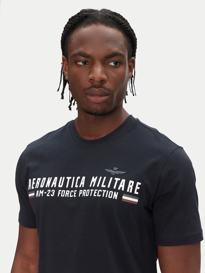 Aeronautica Militare Aeronautica Militare Camiseta 251TS1942J538 Azul marino Regular Fit