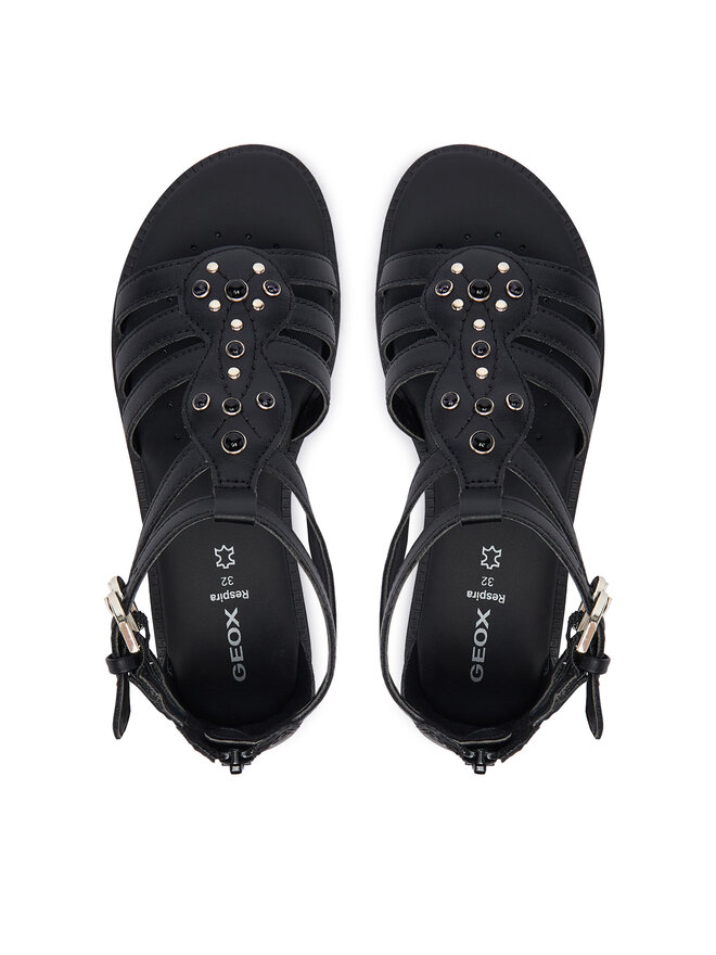 Geox Sandalen Geox Jr Sandal Karly J6535D 000BC C9258 S Schwarz