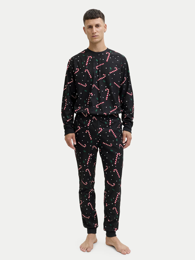 Jack & Jones Jack & Jones Піжама Tristan 12285375 Чорний Loose Fit