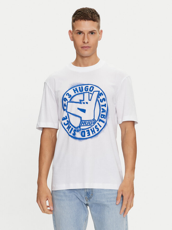 HUGO Hugo Футболка Norieles 50519387 Білий Regular Fit