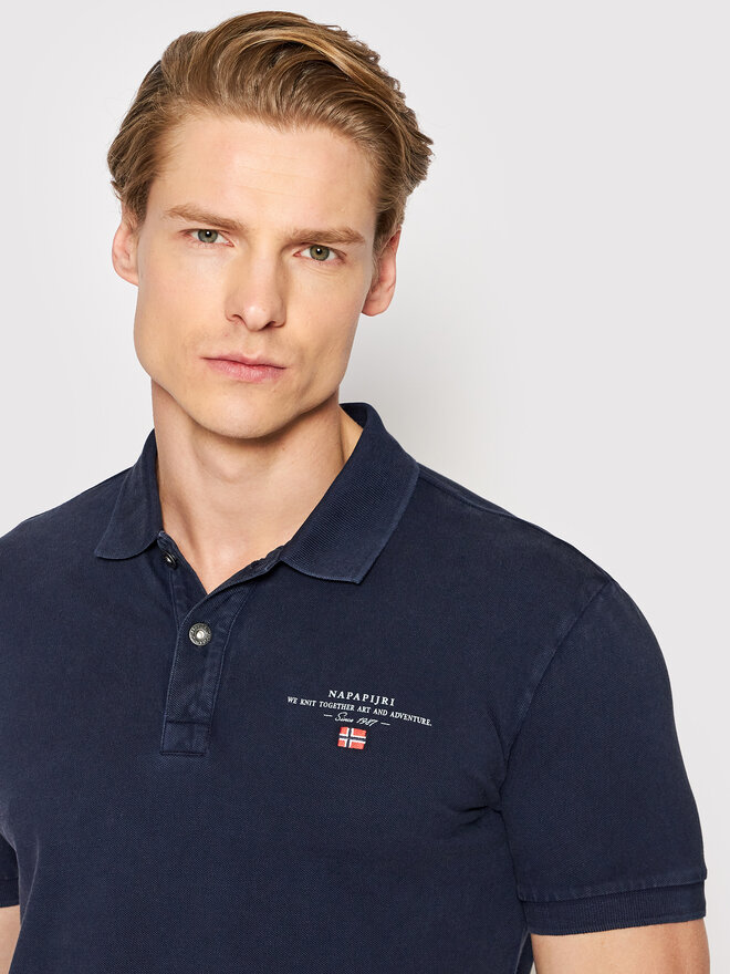 Napapijri Napapijri Polo marškinėliai Elbas NP0A4GDL Tamsiai mėlyna Regular Fit