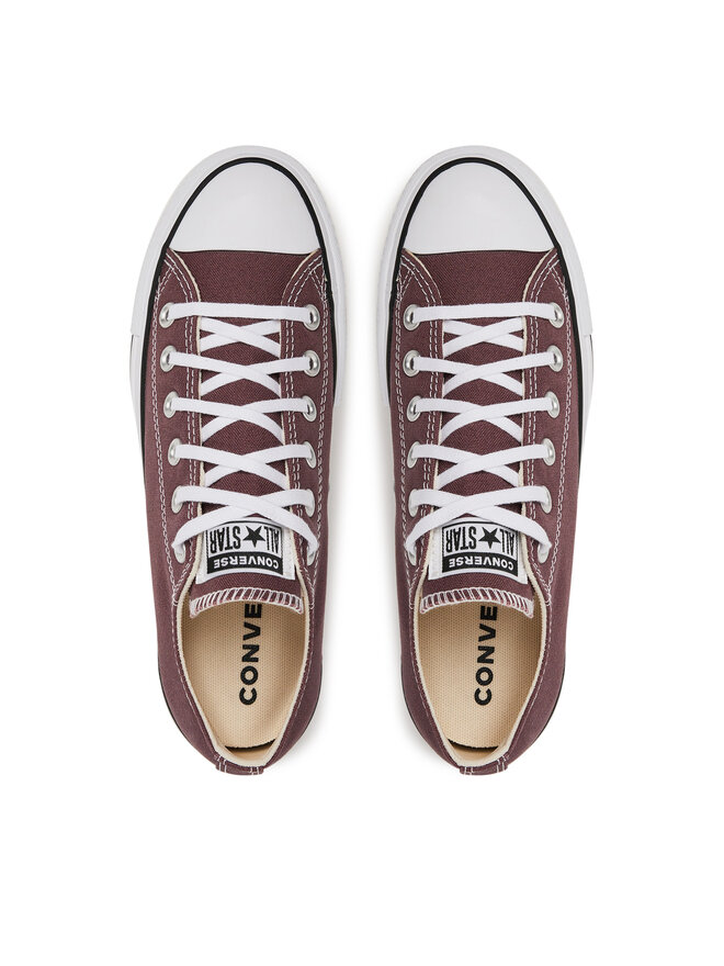 Converse Sneakers aus Stoff Converse Chuck Taylor All Star Lift Platform A10647C Dunkelrot