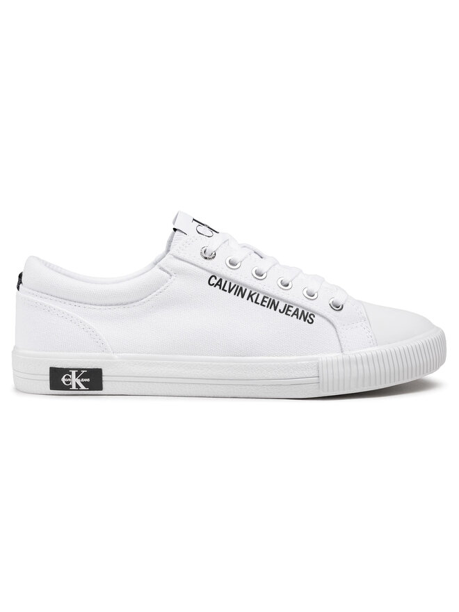 Calvin Klein Jeans Sneakers aus Stoff Calvin Klein Jeans Vulcanized Sneaker Laceup Co YM0YM00014 Weiß