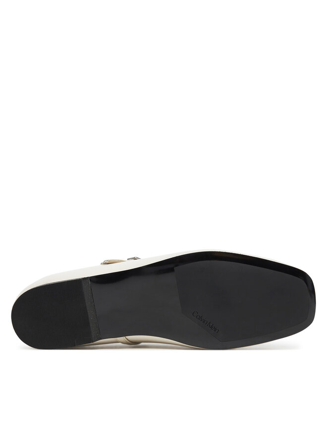 Calvin Klein Baleriny Calvin Klein Ballerina New Buckle - Lth HW0HW02483 Beżowy