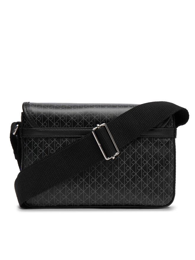 Calvin Klein Umhängetasche Calvin Klein Emblem Aop Coated Small Flap Mes LV04D3396G Schwarz