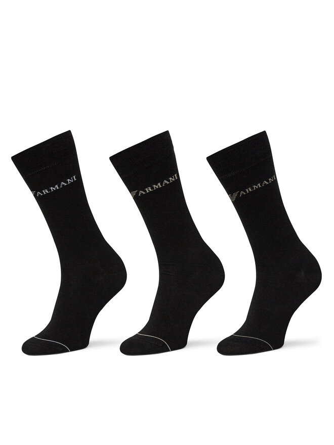 Emporio Armani 3er-Set hohe Herrensocken Emporio Armani EM000554 AF12276 MC061 Schwarz