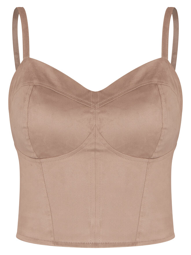 Guess Guess Top W6RH03 WJ472 Beige Slim Fit