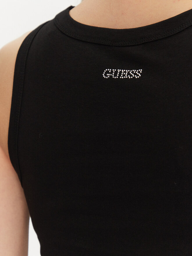 Guess Guess Τοπ W5GP06 KCS10 Μαύρο Regular Fit
