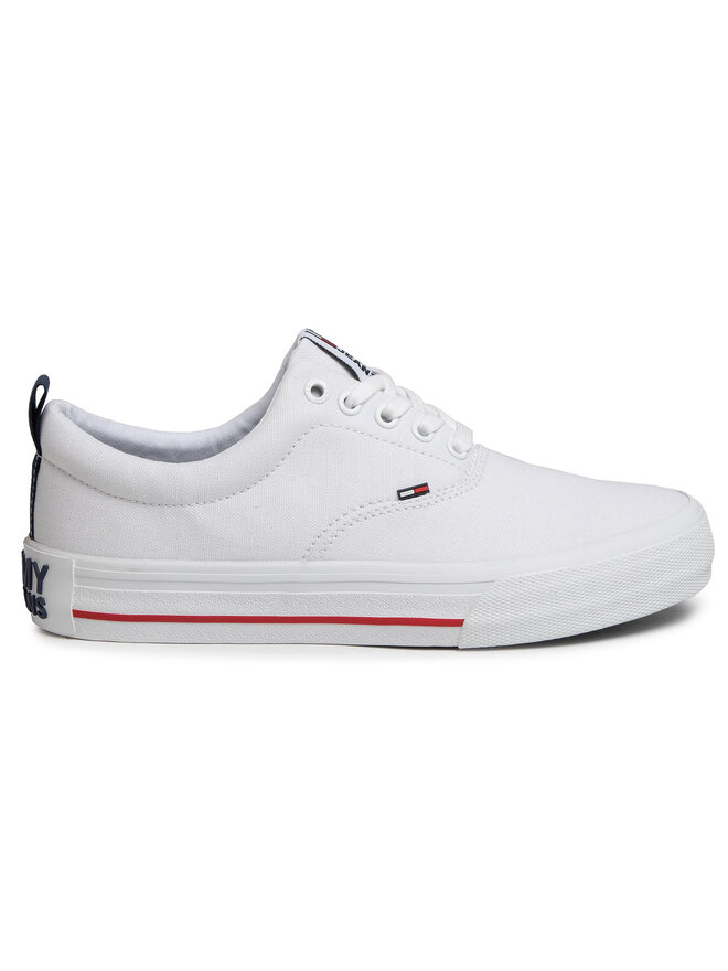 Tommy Jeans Sneakers aus Stoff Tommy Jeans Classic Low Tommy Jeans Sneaker EM0EM00405 Weiß