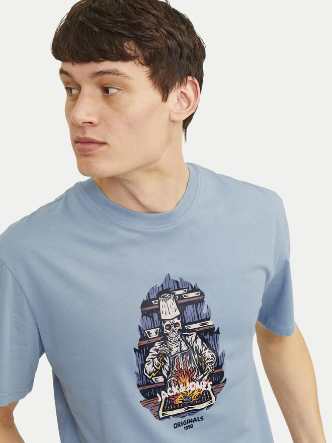 Jack&Jones Jack&Jones Marškinėliai Seven Skull 12262491 Žalia Regular Fit