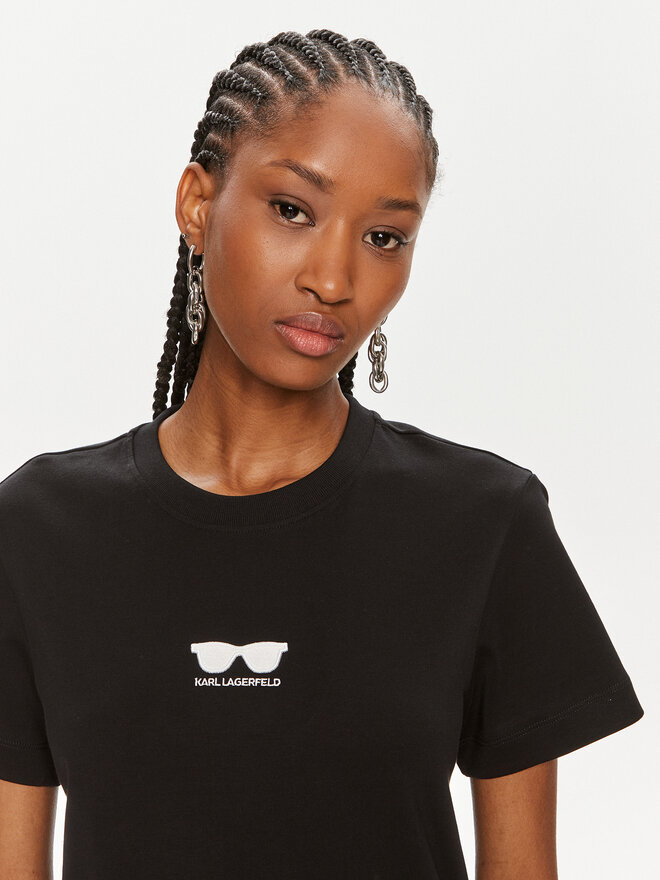 KARL LAGERFELD KARL LAGERFELD T-Shirt 245W1717 Μαύρο Regular Fit