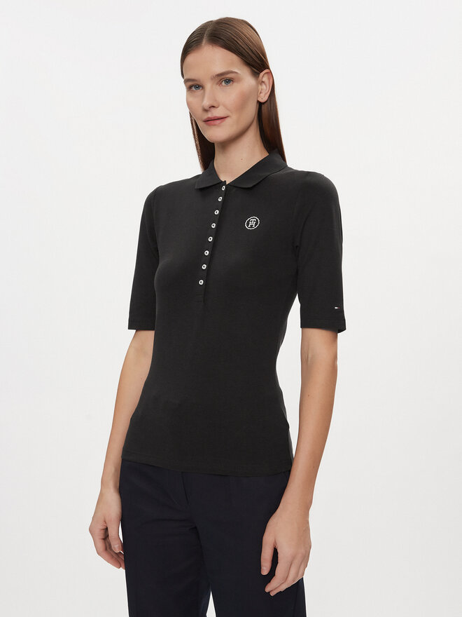 Tommy Hilfiger Tommy Hilfiger Polo WW0WW39820 Μαύρο Slim Fit