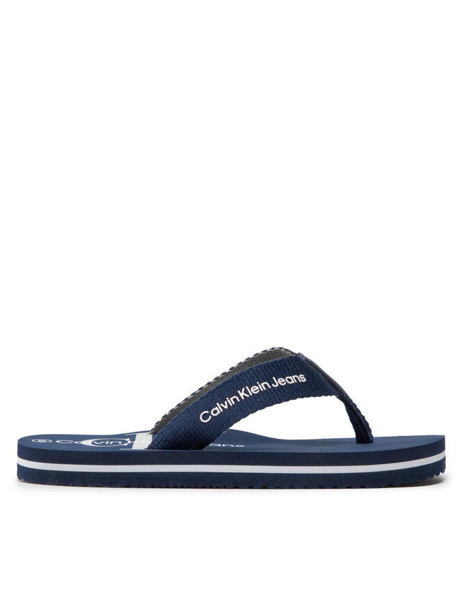 Calvin Klein Jeans Žabky Calvin Klein Jeans Logo Print Flip Flop V3B8-80155-0058 M Tmavomodrá
